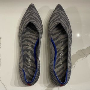 Rothy’s Shoes The Point Gray Animal Print Size 9.5